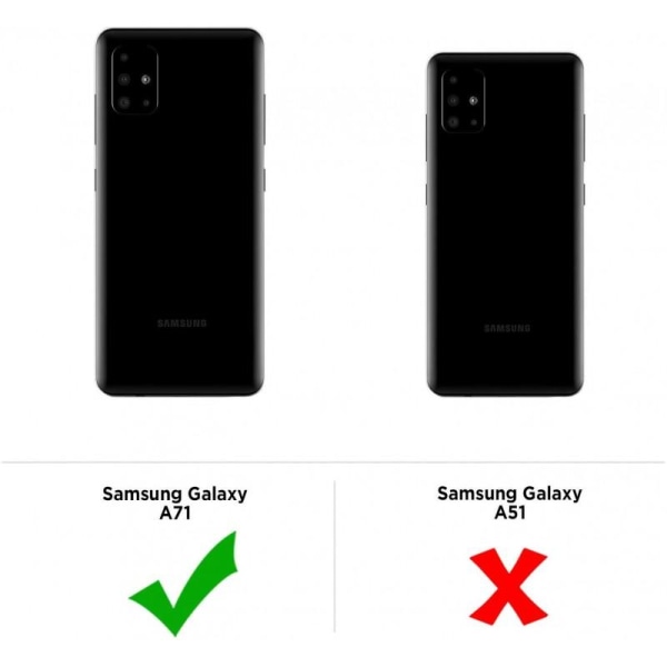 Samsung A71 Erittäin ohut pehmeä kumipinnoitettu mattamusta kans Black