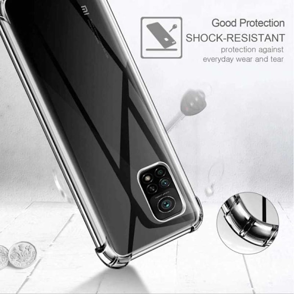 Xiaomi mi 10t / mi 10t pro stødabsorberende silikone shell shockr Transparent