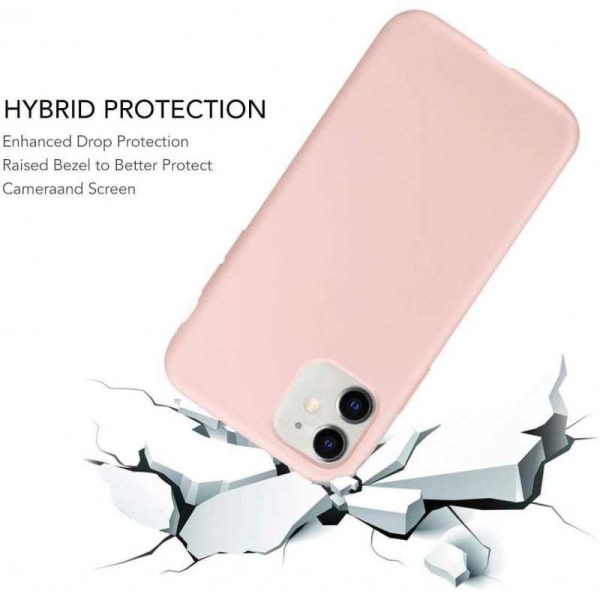 Gummibelagt støtsikkert deksel iPhone 12 Mini - Rosa