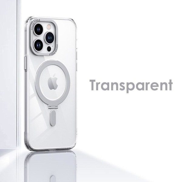 iPhone 13  Pro Iskunkestävä Magsafe-suojus Nordcell™-jalustalla Transparent