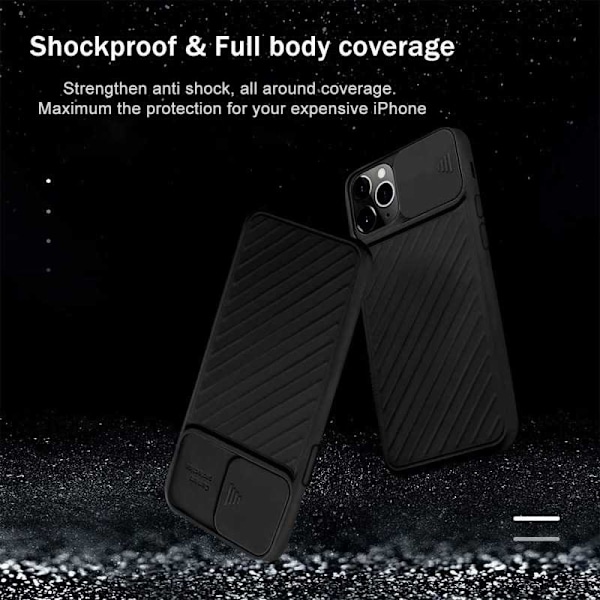 iPhone 12 Pro Max Iskunkestävä kotelo Sisäänrakennettu CamShield Grön