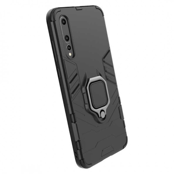 Huawei P20 Pro iskunkestävä suojus rengaspidikkeellä ThinArmor Black