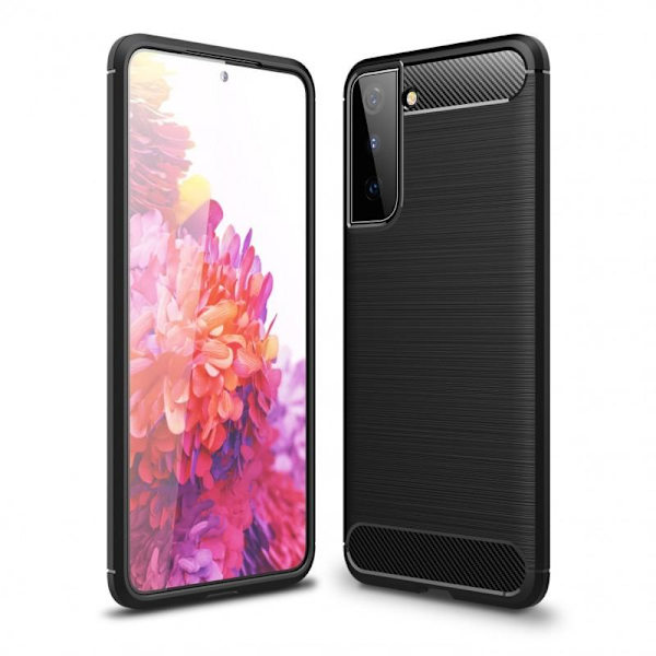 Samsung S21 iskunkestävä SlimCarbon kotelo Black