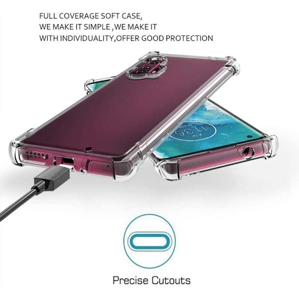 Motorola Edge Plus stødabsorberende silikone Shell Shockr Transparent