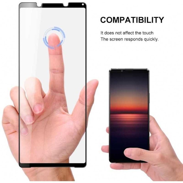 2-PACK Xperia 10 III Hærdet glas 0,26 mm 2,5D 9H fuldramme Transparent