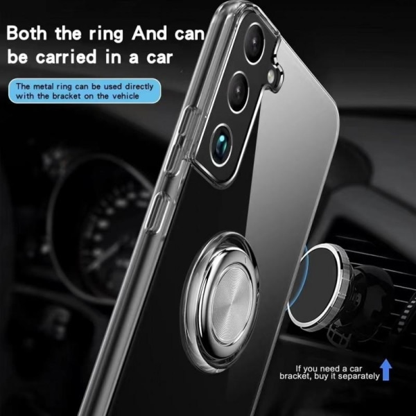Samsung Galaxy S22 stødsikkert cover med ringholder Fresh® Transparent