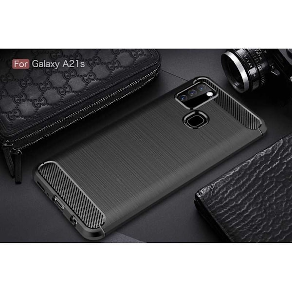 Samsung A21s stødsikker Shell SlimCarbon Black