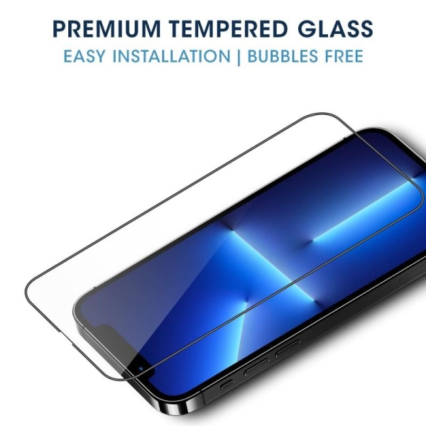 iPhone 14 Max FullFrame 0,26 mm 2,5D 9H hærdet glas Transparent