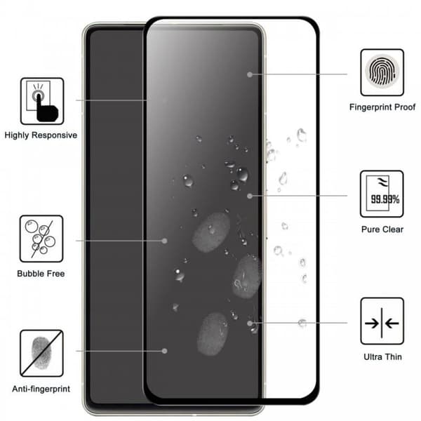 Google Pixel 7 Pro FullFrame 0,26 mm 3D 9H karkaistu lasi Transparent