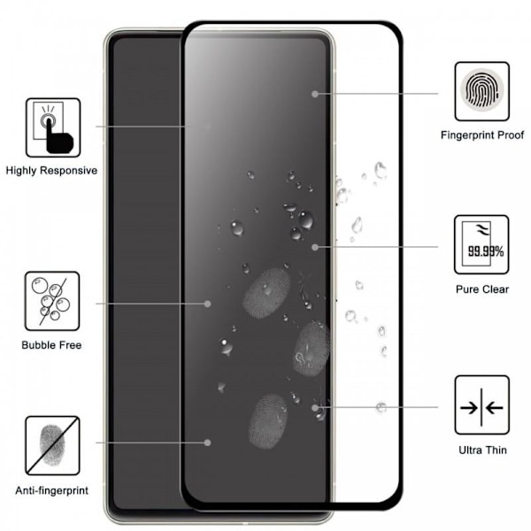 Google Pixel 7 Pro FullFrame 0.26mm 3D 9H Härdat Glas Transparent