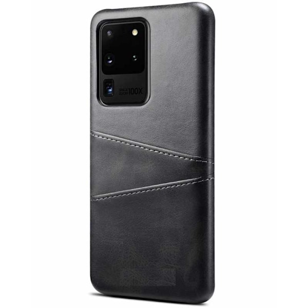 Samsung Galaxy S20 Ultra Mobilskal Korthållare Retro V2 Svart