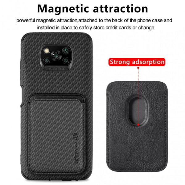 Iskunkestävä kuori Magsafe RFID:llä magneettikorttipidikkeellä X Black