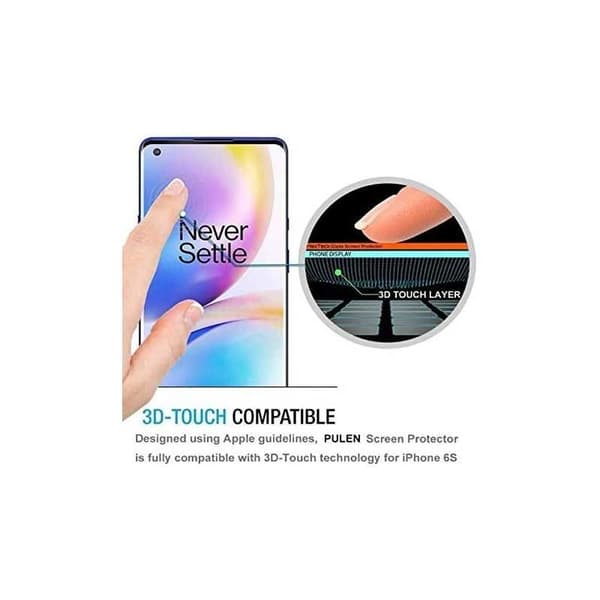 OnePlus 8 FullFrame 3D 0,26 mm 9H karkaistu lasi Transparent
