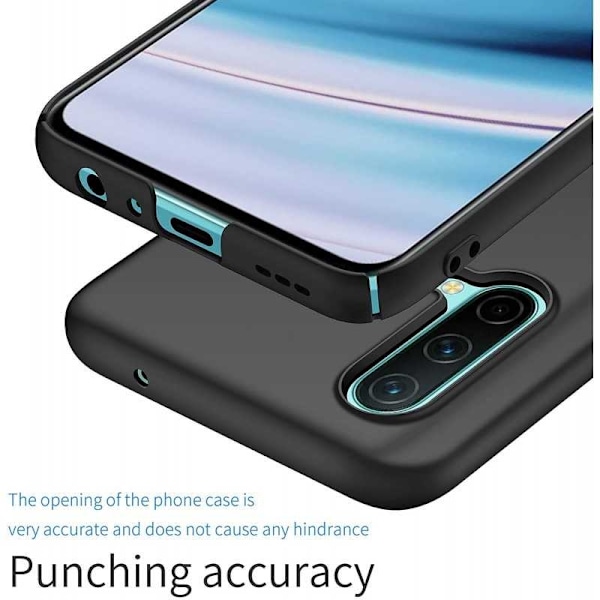 OnePlus Nord CE 5G ohut kumipinnoitettu mattamusta Cover Basic V2 Black
