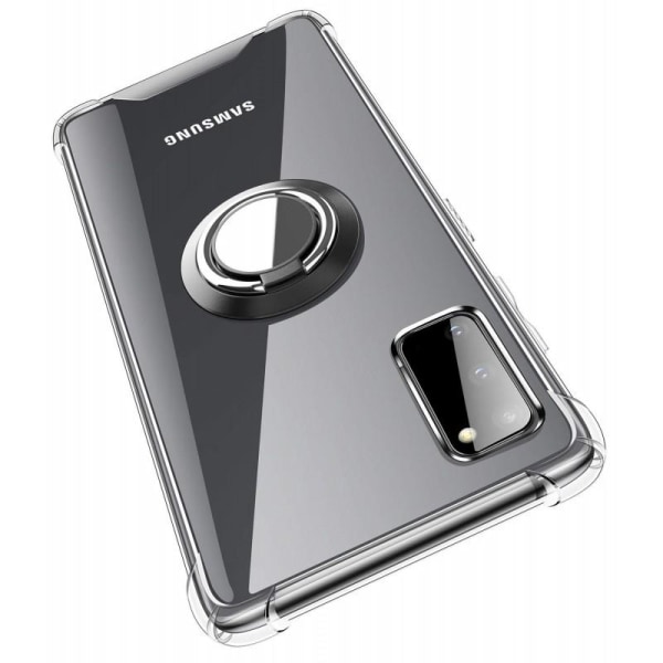 Samsung Galaxy S20 Iskunkestävä suojus sormustelineellä Fresh Transparent