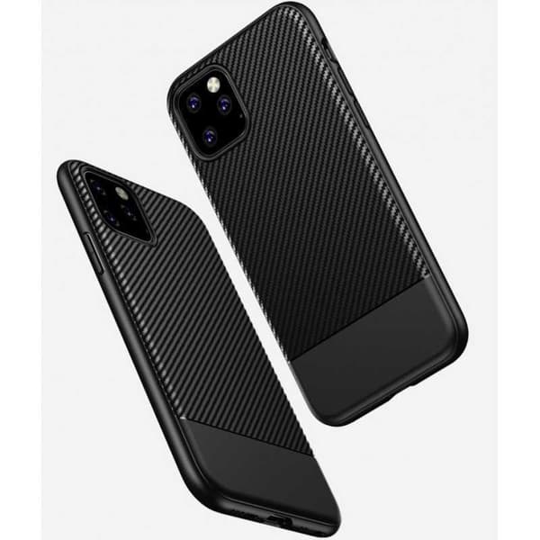 iPhone 11 Pro Max Stöttåligt Mobilskal FullCarbon Svart