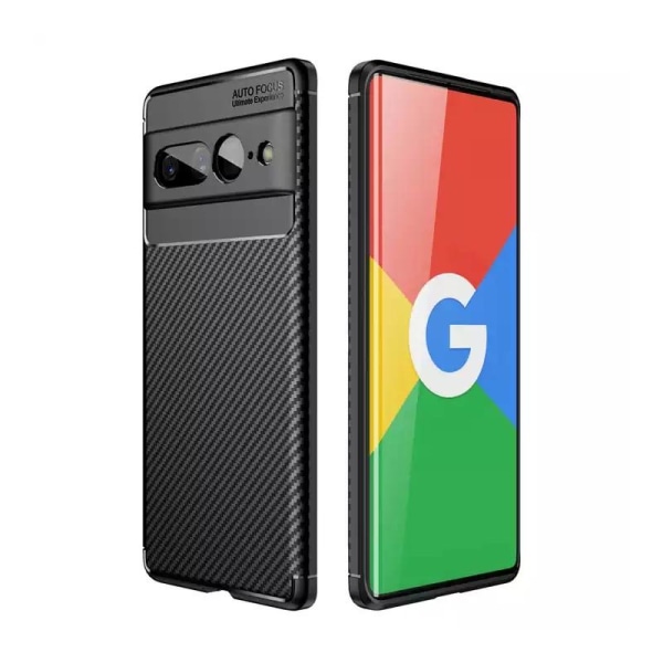Google Pixel 7 Pro Stöttåligt Slimmat Skal FullCarbon V4 Svart