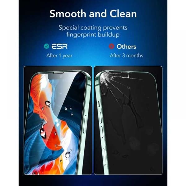 2-PACK iPhone 13 Mini ESR 9H karkaistu lasi Transparent