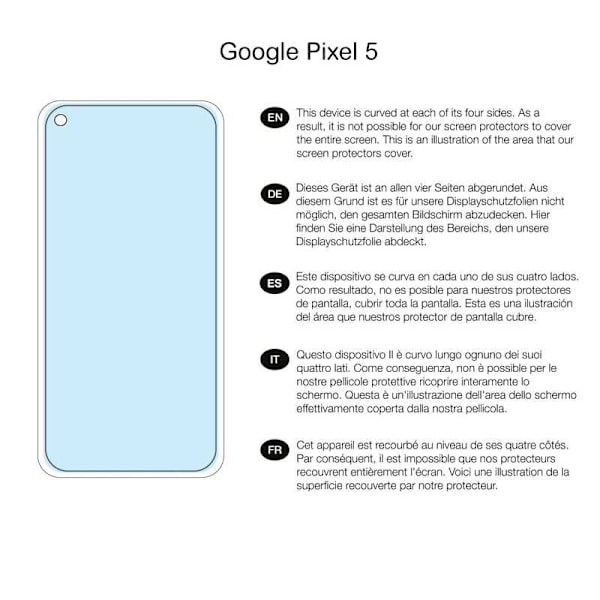 3-PACK Google Pixel 5 Premium CrystalClear näytönsuoja Transparent