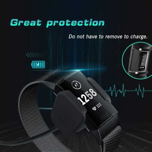 2-PACK Heltäckande Ultratunn TPU Skal Fitbit Charge 4 Liquid Transparent