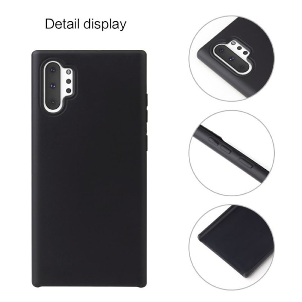 Samsung Note 10 Plus gummibelagt mat sort silikonecover Black