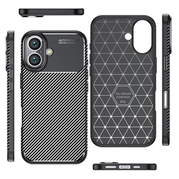 iPhone 16 Stöttåligt Slimmat Skal FullCarbon V4