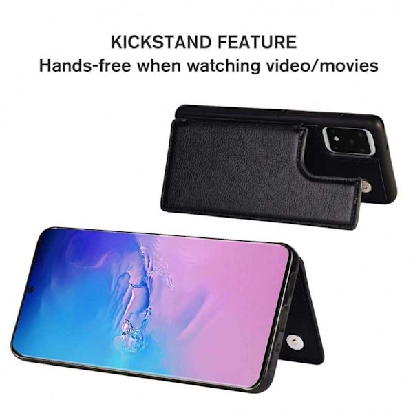 Samsung S20 Ultra Iskunkestävä kotelo 4-taskuinen Flippr Black