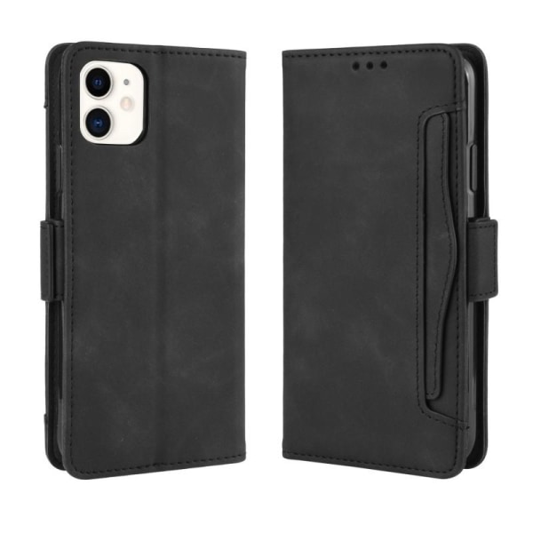 iPhone 12 Pro Max Wallet Case PU-læder 6-LOMMES Winston V3 Black