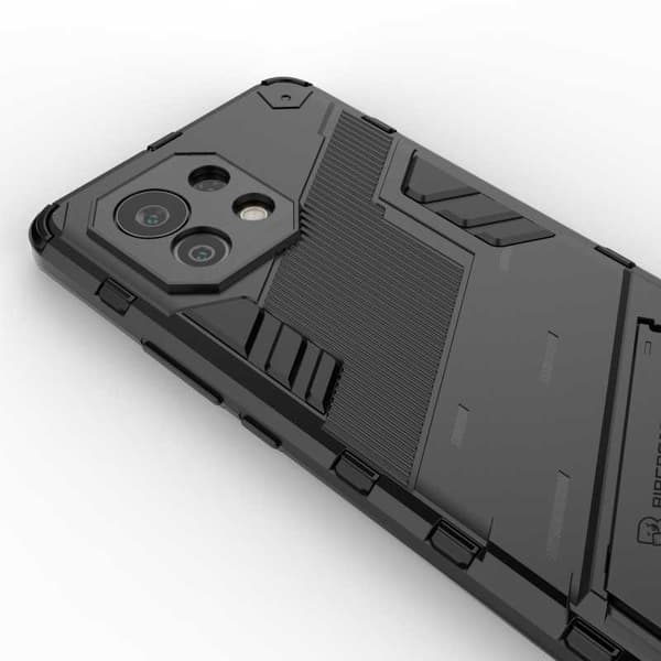 Xiaomi Mi 11 -iskunkestävä kotelo jalustalla ThinArmor V2 Mörkgrön