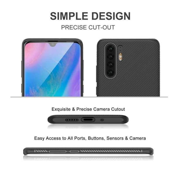 Huawei P30 Pro Iskunkestävä FullCarbon V3 Black