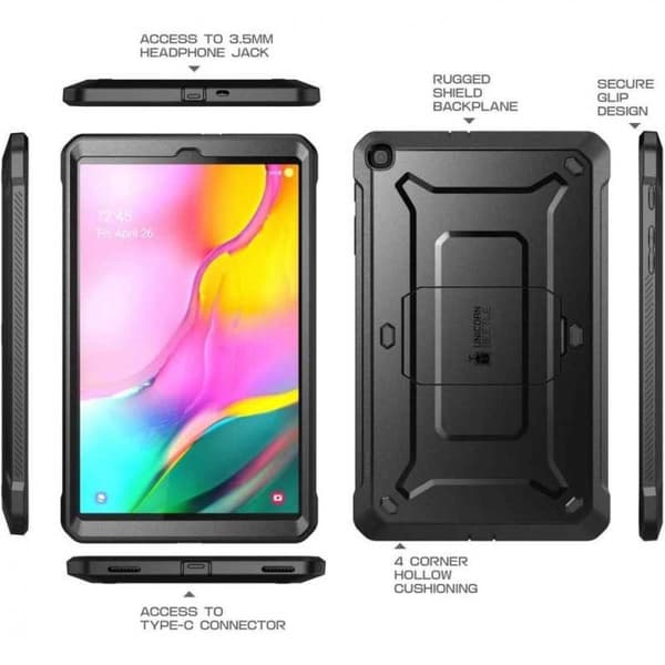 Samsung Tab A 10.1 2019 Iskunkestävä Supcase Unicorn Beetle Pro Black