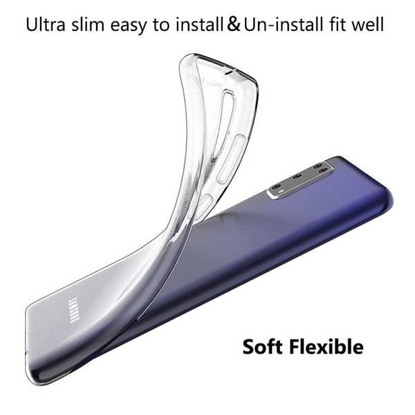 Samsung A41 stødabsorberende blødt cover Enkelt Transparent