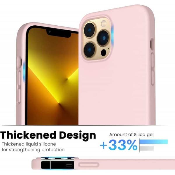 Kuminen iskunkestävä kotelo iPhone 12 Pro Max - vaaleanpunainen