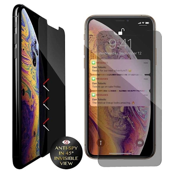 Huawei P20 Pro Privacy Härdat glas 0.26mm 2.5D 9H Transparent