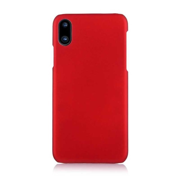 iPhone X Ultratynd gummibelagt mat sort cover Svart