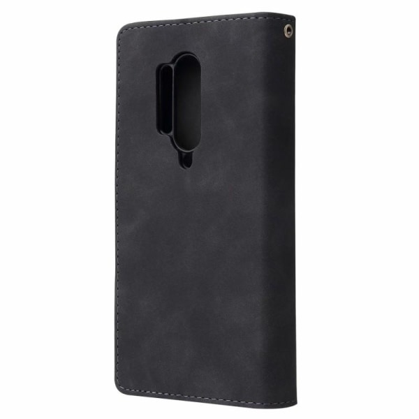 OnePlus 8 Pro Multifunktionellt Plånboksfodral Zipper 8-Fack Svart