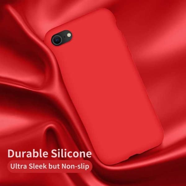 Kuminen iskunkestävä kotelo iPhone 7 / 8 / SE2 / SE3 - PUNAINEN