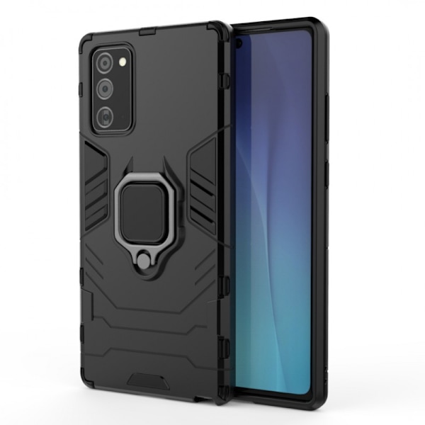Samsung Note 20 iskunkestävä kotelo ThinArmor sormustelineellä Black