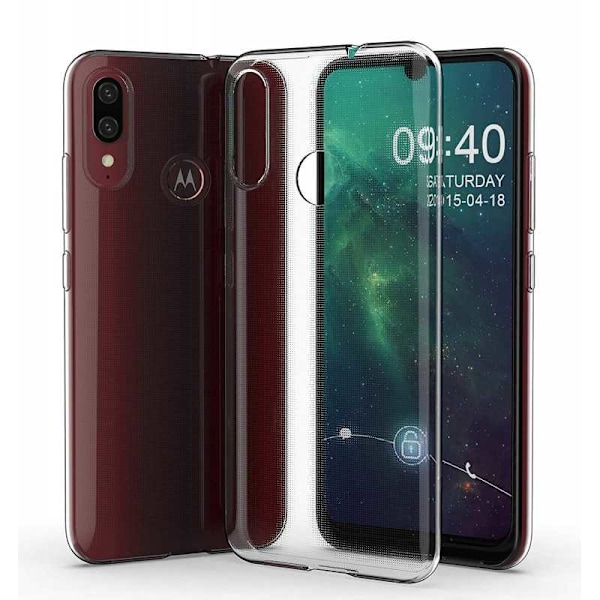 Motorola Moto E6 Plus stødabsorberende silikonecover Enkelt Transparent