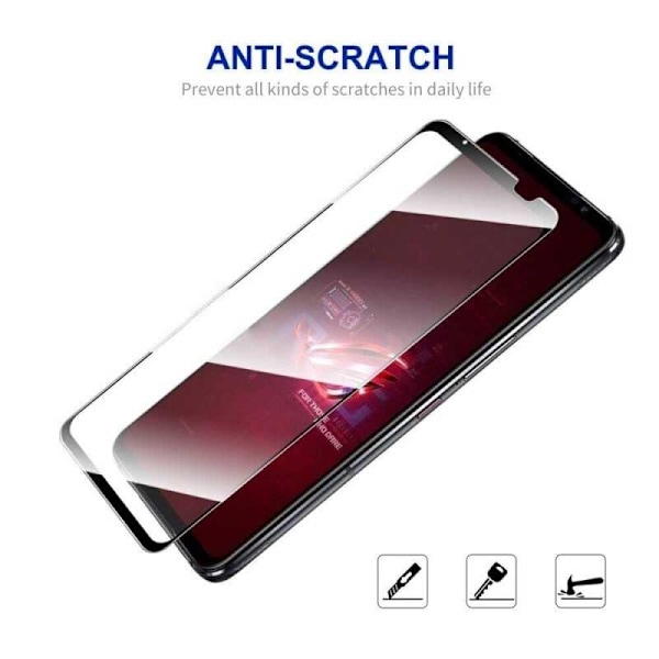 Asus Rog Phone 7 Ultimate FullFrame 0,26 mm 2,5D 9H karkaistu lasi Transparent