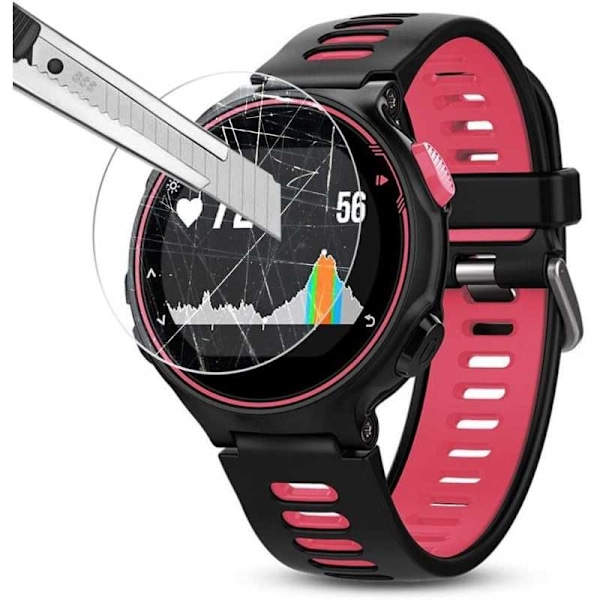 Garmin Forerunner 735xt hærdet glas 0,2 mm 9H 2,5D Transparent