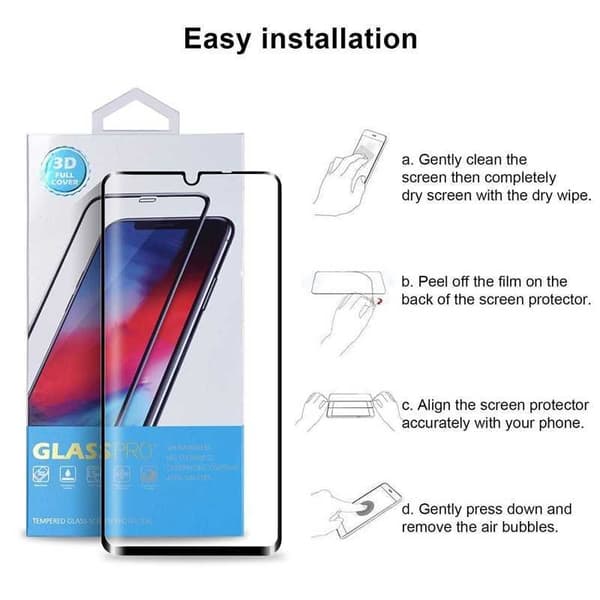 Huawei P30 Pro Härdat Glas 0.26mm 3D 9H Fullframe Transparent
