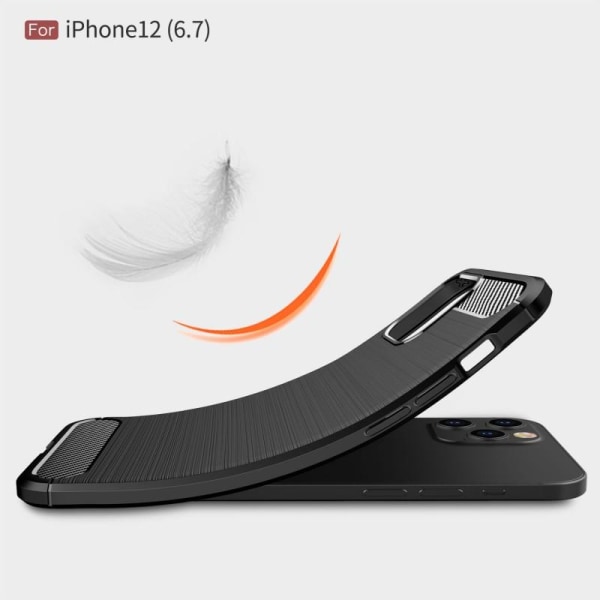 iPhone 12 Pro Max iskunkestävä kotelo SlimCarbon Black