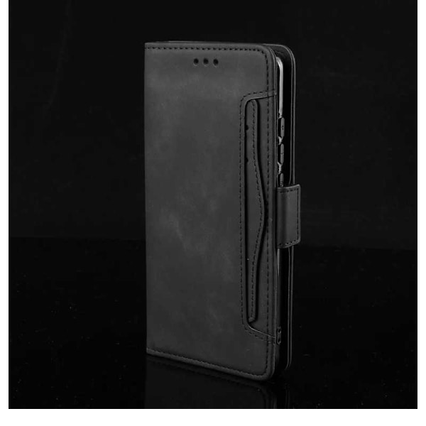 iPhone 15 Pro Max Wallet Case PU-læder 6-LOMMES Winston V3 Black