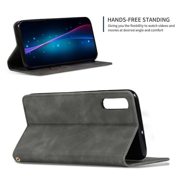 Samsung A70 Flip Case kortrum ruskind Black