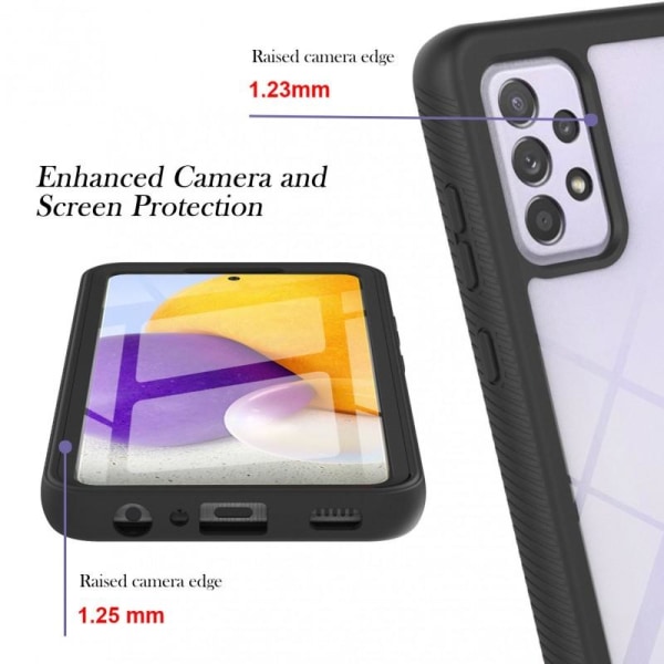 Samsung A72 5G Comprehensive Premium 3D -kuori ThreeSixty Transparent