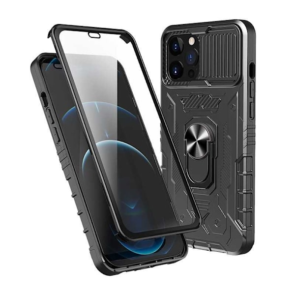 iPhone 11 Pro:n kattava Premium 3D -kotelo ThreeSixty CamShield Black