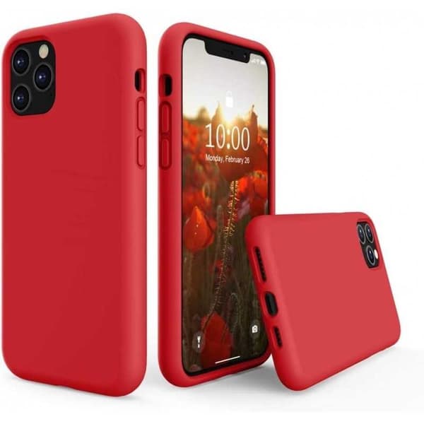 Kuminen iskunkestävä kotelo iPhone 11 Pro - PUNAINEN