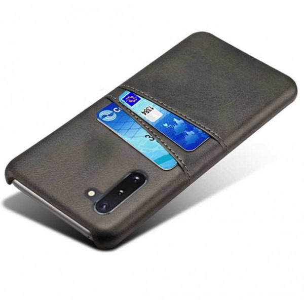 Samsung Note 10 Skal Korthållare Retro V2 Svart