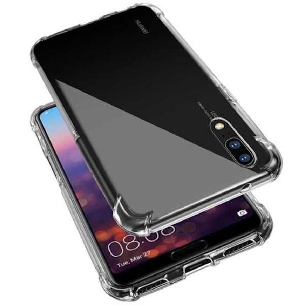 Huawei P20 stødabsorberende silikone Shell Shockr Transparent